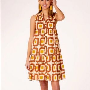NWT Olivia James Ro Short Dress in Cafe Geo - XS
